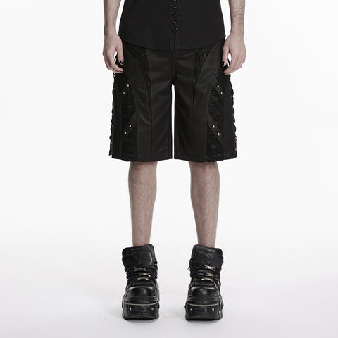 Punk personalized suede shorts