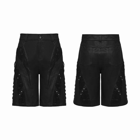 Punk personalized suede shorts