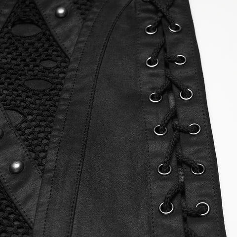 Punk personalized suede shorts