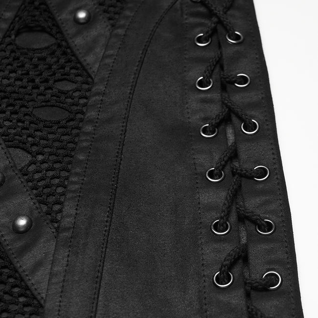 Punk personalized suede shorts