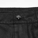 Punk personalized suede shorts