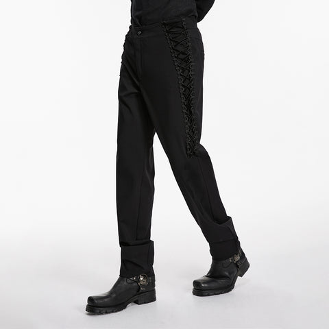 Goth Strapped Pants For Men