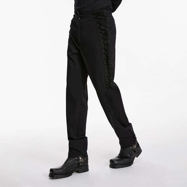 Goth Strapped Pants For Men