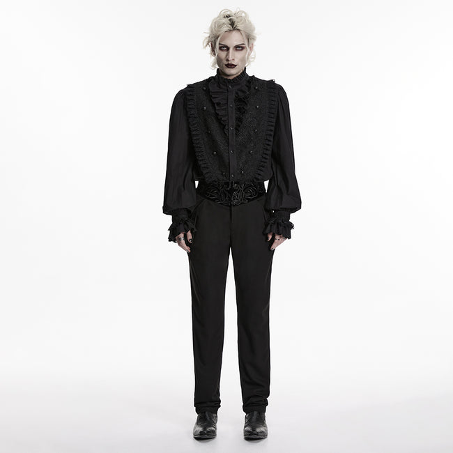 Goth Plant Embroidered Pants