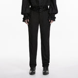 Goth Plant Embroidered Pants