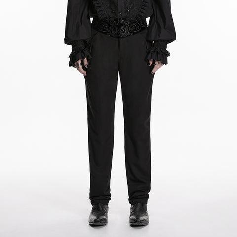 Goth Plant Embroidered Pants