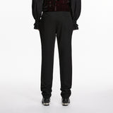 Goth Plant Embroidered Pants