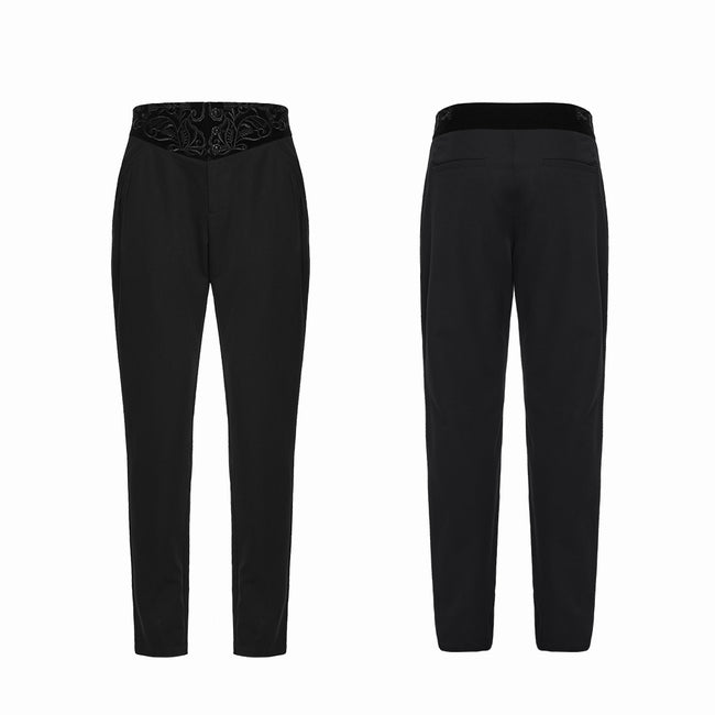 Goth Plant Embroidered Pants