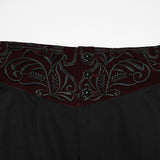 Goth Plant Embroidered Pants