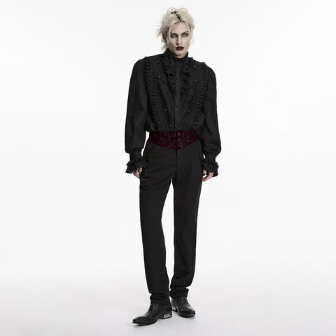 Goth Plant Embroidered Pants