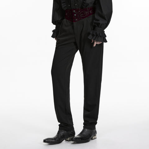 Goth Plant Embroidered Pants