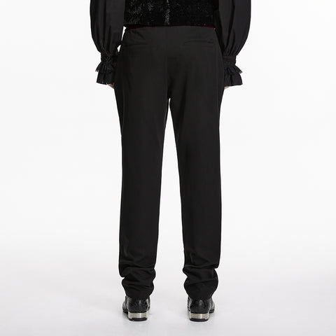 Goth Plant Embroidered Pants