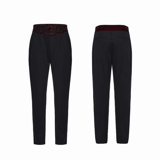 Goth Plant Embroidered Pants