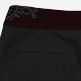 Goth Plant Embroidered Pants
