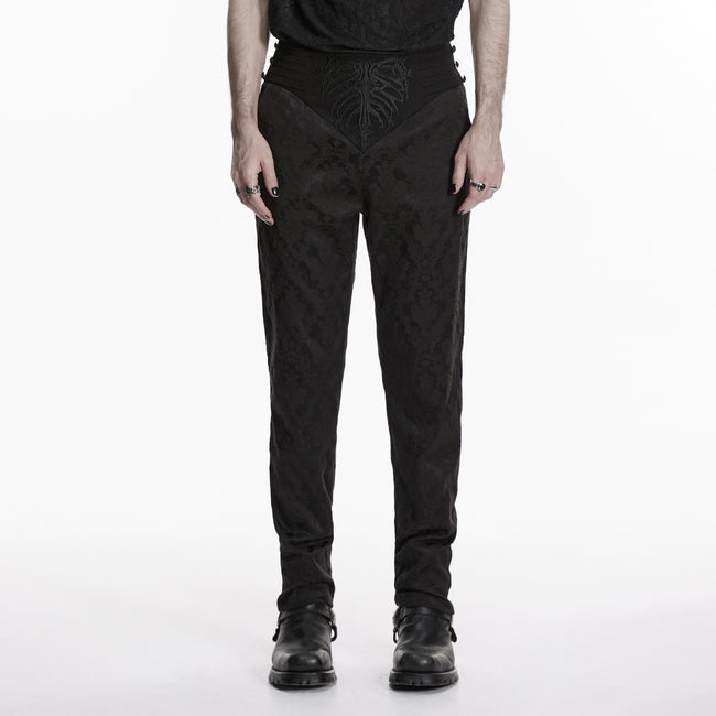 Goth Embroidered Mysterious Pants