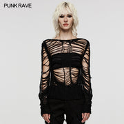 Punk Sexy Hollow Short Sweater