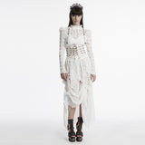 Goth asymmetric chiffon skirt