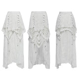 Goth asymmetric chiffon skirt
