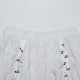 Goth asymmetric chiffon skirt