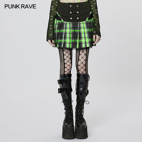 Punk Girl Pleated Skirt