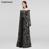 Gothic Mystery off shoulder Dress