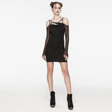 Goth Asymmetric Mesh Dress
