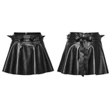 Faux Leather Cute A-line Skirt