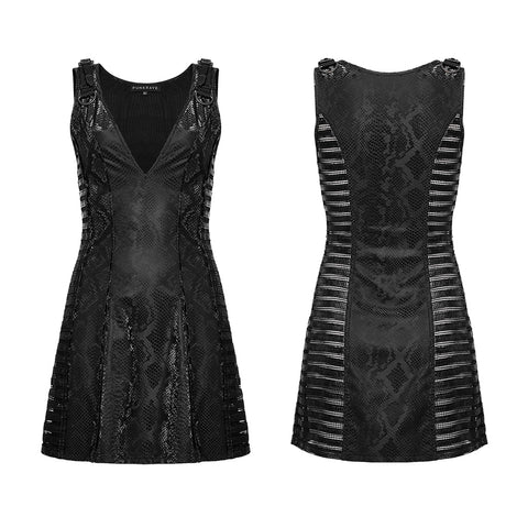 Punk sexy deep V-neck dress