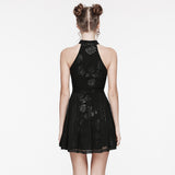 Goth Rose Print Dress