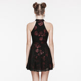 Goth Rose Print Dress