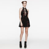 Goth Rose Print Dress