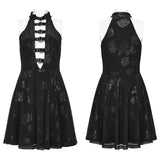 Goth Rose Print Dress