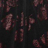 Goth Rose Print Dress