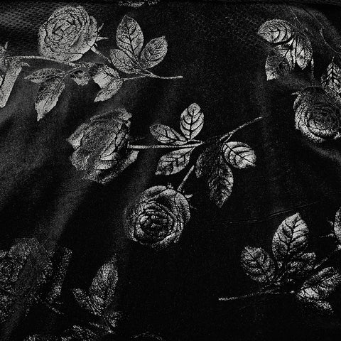 Goth Rose Print Dress