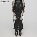 Punk triangular pieces hollow chain skirt
