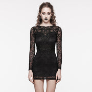 Goth formal elegant lace dress