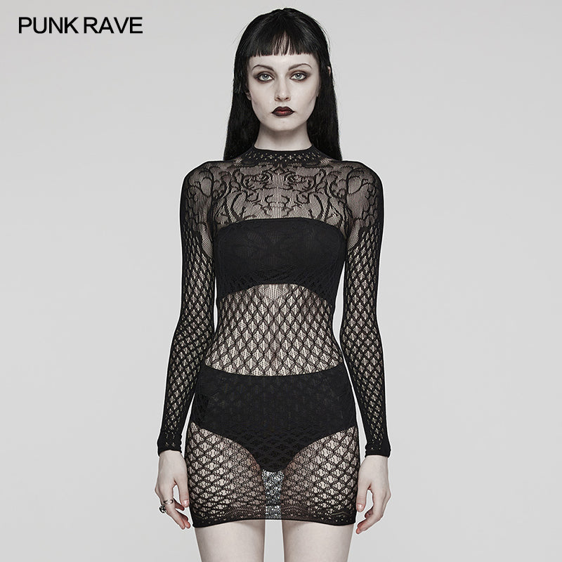 goth mesh dress Black Gothic Cross Mesh Fishtail Maxi Dress Gown