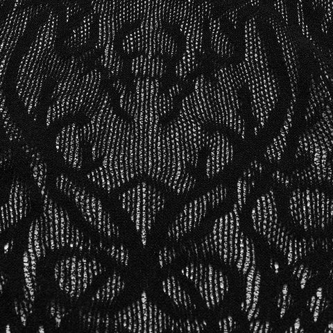 Goth  knitted elastic  mesh dress