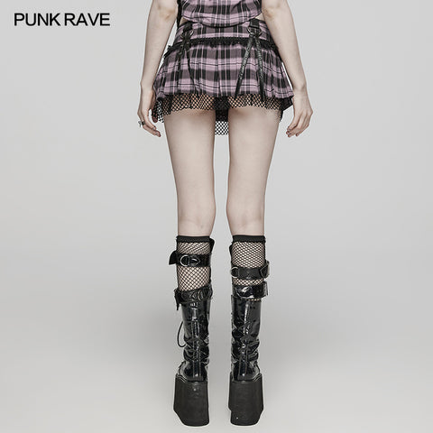 2024 Sweet punk pleated skirt