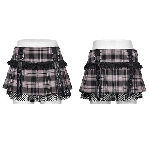 2024 Sweet punk pleated skirt
