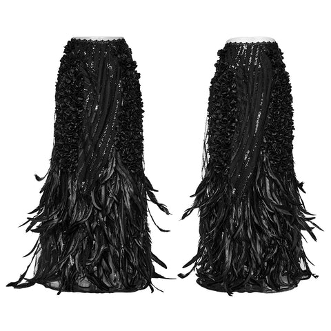 Gorgeous Feather Gothic Skirt