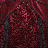 Goth V-neck embossed sexy dress