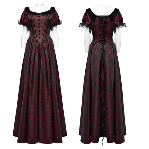 Goth retro velvet formal dress
