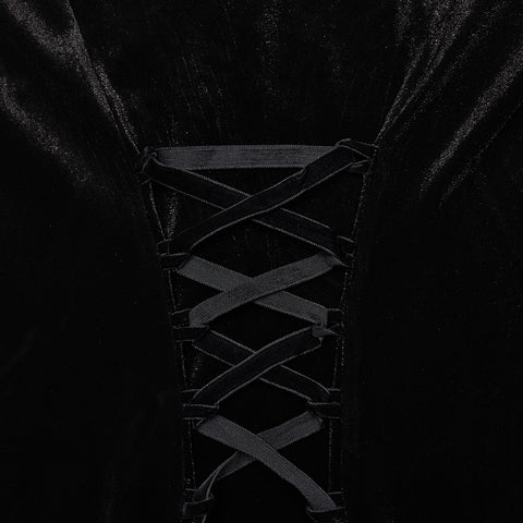 Goth Sexy Velvet Lace Dress