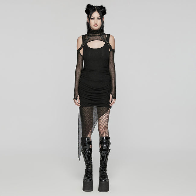 Wasteland Hooded Two-Piece Mesh Dress, F.L / Black Wasteland Hooded Two-Piece Mesh Dress, F.L / Black