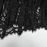 Goth velvet lace fishtail skirt