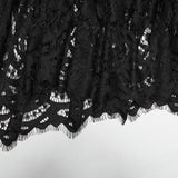 Goth velvet lace fishtail skirt