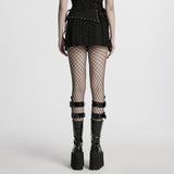 Decadent punk denim skirt