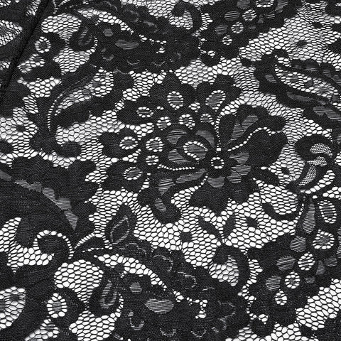 Gothic lace split skirt