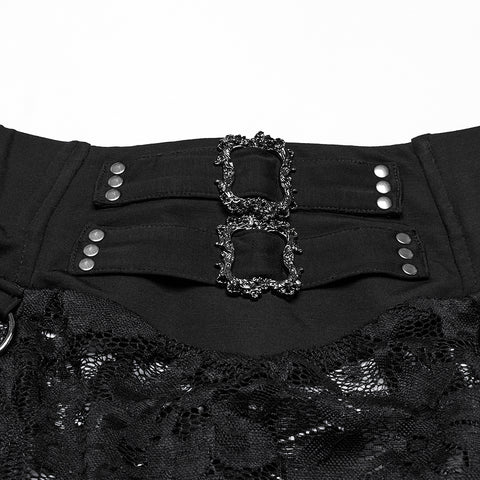 Gothic lace split skirt